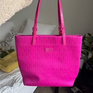 Pink Embossed Michael Kors Tote Bag